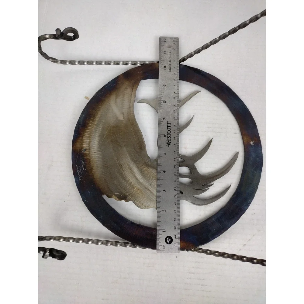 COAT/HAT RACK Metal ELK Handmade Western Artist Made Wall Mount Hang OOAK